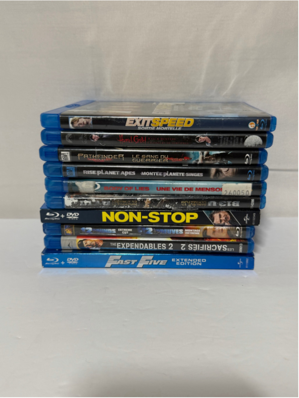 Mixed Lot of 10 Action Blu-ray Movies - Standard One Size - Blue/Black
